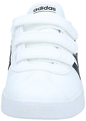 Adidas Vl Court 2.0 Cmf C, Zapatillas de deporte Unisex Niños, Blanco (Ftwr White/Core Black/Ftwr White Ftwr White/Core Black/Ftwr White), 28