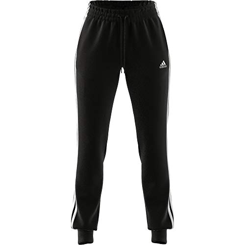 adidas W 3S FT C PT Pants, Womens, Black/White, Small