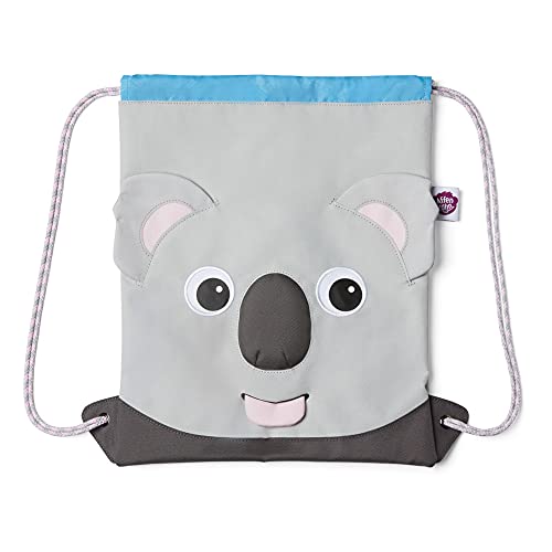 Affenzahn Mochila infantil unisex con diseño de diente de mono, Unisex niños, Bolsa de deporte para niños., AFZ-GYM-001-029, Koala - Color gris., talla única