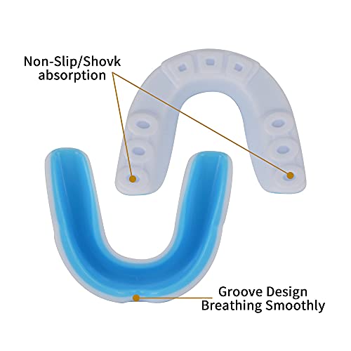 AIBAOBAO Protector Dental, Retenedor de Ortodoncia Contenedor Caja Protector Dental para Dientes, para Todos los Deportes de Contacto, Boxeo, Protección Dental Bucal, para Sanda, Entrenamiento, etc.