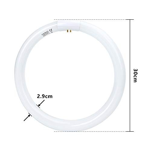 Aigostar - T9 Tubo Circular Fluorescente G10q, 32W, luz fria 6500K, 220-240V, 2100lm, 50Hz, 30cm.