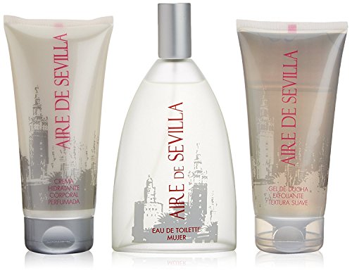 Aire de Sevilla para Mujer - Set Eau de Toilette, Crema Perfumada y Gel Exfoliante