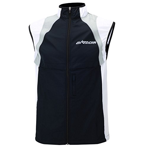 Airtracks Chaleco de ciclismo funcional – Chaleco para correr – Chaleco ligero contra el viento – Chaleco de ciclismo – Resistente al viento – Impermeable – Reflectante, Mujer, Negro , S - Damen