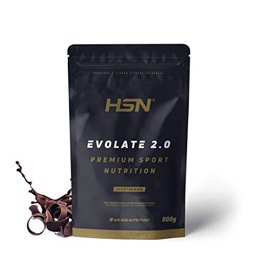 Aislado de Proteína de Suero de HSN Evolate 2.0 | Sabor Chocolate 500 g = 16 Tomas | Whey Protein Isolate para Ganar Masa Muscular | No-GMO, Vegetariano, Sin Gluten ni Soja