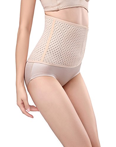 Aivtalk - Faja de Abdomen Adelgazante para Mujer Faja de Cintura Reductora Moldeadora para Postparto Postnatal Shapewear Bodyshaper - Color de Piel