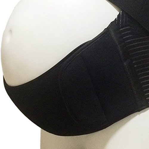 Aivtalk Faja de Embarazo Apoyo Lumbar Abdominal Transpirable Cómodo para Mujer Embarazada Talla L - Negro