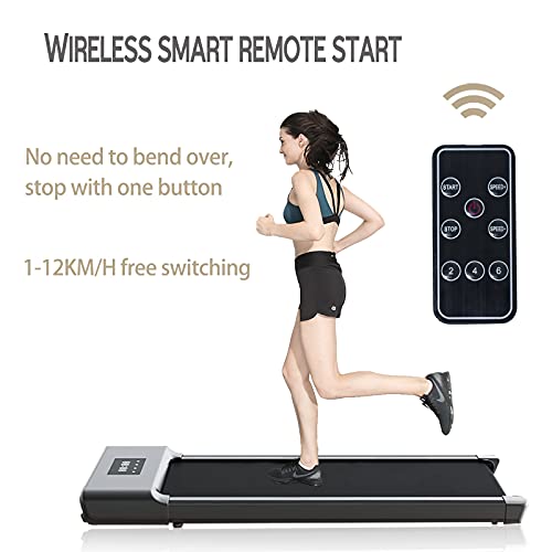 AJUMKER Cinta de Correr Plegable para Uso Doméstico,1-12KM/H Máquina para Caminar Debajo del Escritorio para Entrenamiento,Cinta de Correr para Ejercicios de 1-12 KM/H para Interior Cinta de Correr