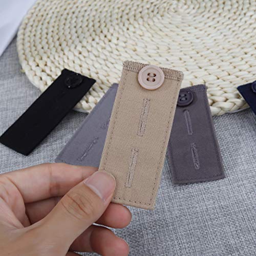 Ajustables de La Cintura Extensor de Cintura Reutilizables Botones Alargadores Con 2 Ojales para Pantalones Camisa Falda Vaquero 5 Piezas 8x3.5 cm