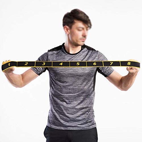 Akozon Fitness Banda elástica Bandas elásticas 90x4cm Cinturón de Resistencia Yoga Sling Accesorio de Ejercicio para Entrenamiento(Amarillo)