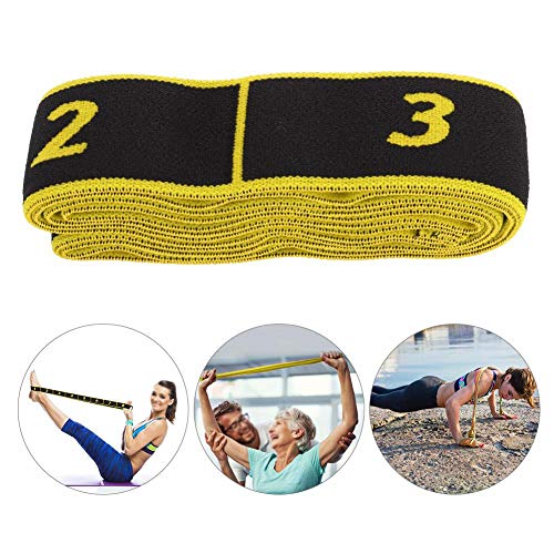 Akozon Fitness Banda elástica Bandas elásticas 90x4cm Cinturón de Resistencia Yoga Sling Accesorio de Ejercicio para Entrenamiento(Amarillo)