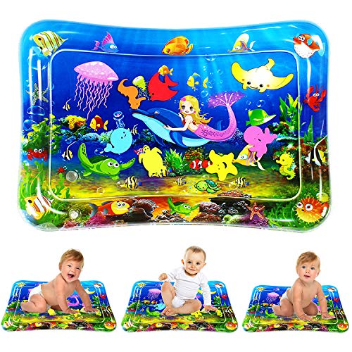 Alfombra de Juego de Agua para Bebé, Agua Del Bebé Cojin, Inflable Alfombra de Juego, Inflable Tapete de Bebés Estera Entretenimiento de Agua y la Estimulación del Crecimiento de Bebé