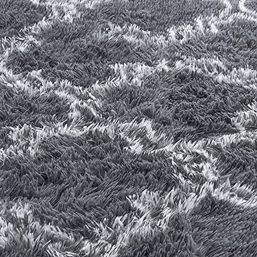 Alfombras Salon Grandes Alfombra Rectángulo Shaggy para Salón habitación de los Niños Dormitorio Modernas Alfombra Pelo Adecuado para Salón Dormitorio(Gris, 160*200cm)