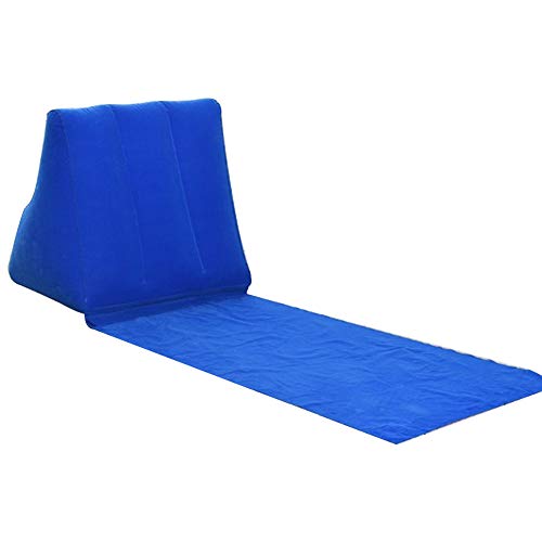 Alicer Colchoneta de playa con cojín inflable, portátil, plegable, impermeable, para viaje, con cojín lumbar en forma de cuña para la playa, viajes de camping, senderismo