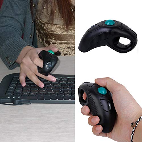 Alicer Ratón inalámbrico con bola de trackball, portátil, 10 m2,4 Hz, USB, para ordenador portátil