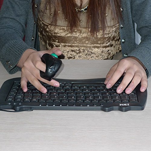 Alicer Ratón inalámbrico con bola de trackball, portátil, 10 m2,4 Hz, USB, para ordenador portátil