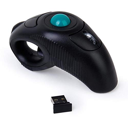 Alicer Ratón inalámbrico con bola de trackball, portátil, 10 m2,4 Hz, USB, para ordenador portátil