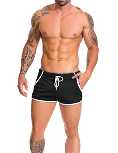 Alivebody Hombres Fitness Malla Atlético Pantalones Cortos para Corriendo Rutina de Ejercicio Nadando Secado rápido Ligero