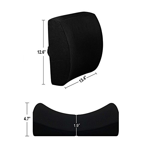 Almohada HomDSim de espuma viscoelástica, cojín lumbar para asiento de coche, silla de oficina, silla de casa