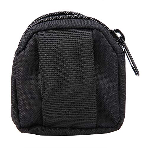 Alomejor Bolsa táctica para Colgar Deportes Mini Nylon Impermeable Bolsa Impermeable para la Cintura Bolsa de Almacenamiento portátil al Aire Libre(Black)