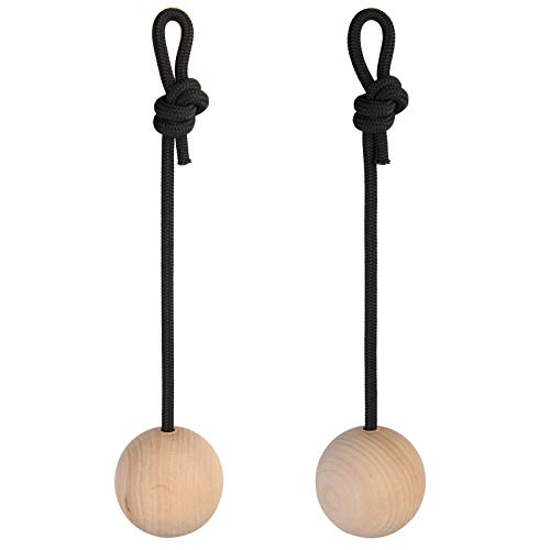 ALPIDEX 2 Unidades de Bolas de Entrenamiento de distinto tamaño - Juego de 2 Bolas de Madera para Entrenamiento de Escalada, Diámetro:7 cm