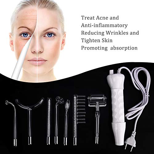 Alta Frecuencia Facial Dispositivos, 7pcs portátil alta frecuencia piel la racionalización Acne Spot Arrugas Remover hinchadas Ojos, Cuidado corporal, Belleza Facial Masaje dispositivo.