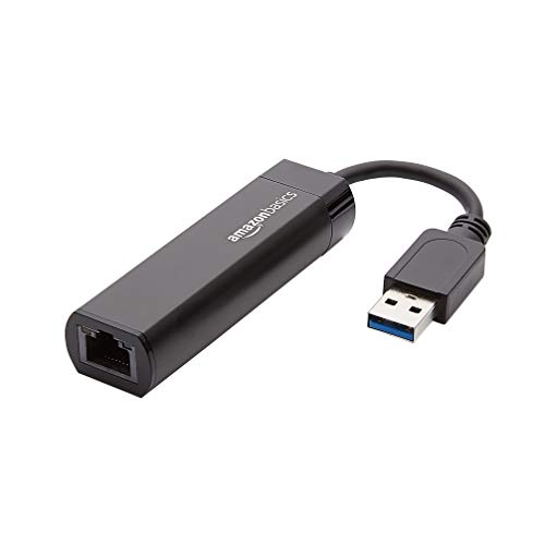 Amazon Basics - Adaptador de USB 3.0 a Internet 10/100/1000 Gigabit Ethernet