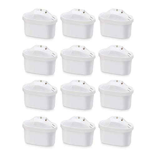 Amazon Basics Cartuchos Filtrantes de Agua, Blanco, 12 unidades - Fits BRITA Maxtra Jugs (not Maxtra+)