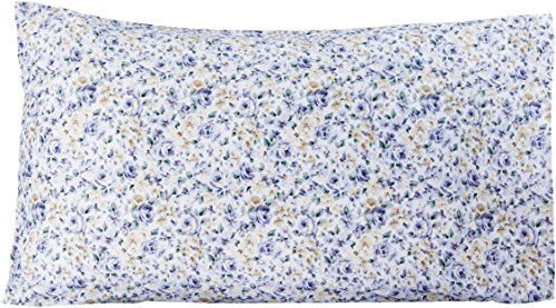 Amazon Basics - Funda de almohada de microfibra, 2 unidades, 50 x 80 cm - Azul floral