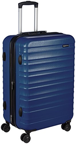 Amazon Basics - Maleta de viaje rígidaa giratoria - 68 cm, Azul marino