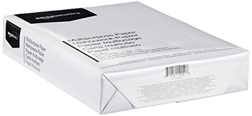 Amazon Basics Papel multiusos para impresora A4 80gsm, 5x500 hojas, blanco