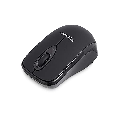 Amazon Basics - Ratón inalámbrico con receptor USB nano, color negro