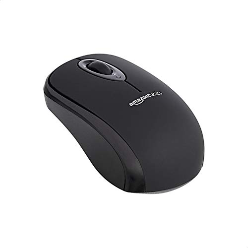 Amazon Basics - Ratón inalámbrico con receptor USB nano, color negro