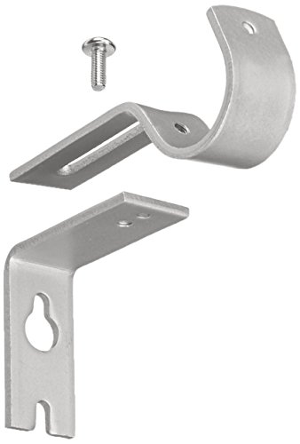 Amazon Basics - Set de 2 soportes ajustables de pared - Níquel