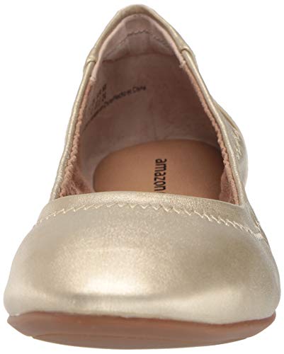 Amazon Essentials Belice Ballet Flat Zapatos Bailarinas, Dorado, 38.5 EU