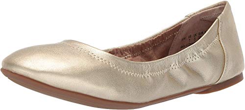 Amazon Essentials Belice Ballet Flat Zapatos Bailarinas, Dorado, 38.5 EU