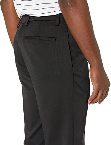 Amazon Essentials Pantalón de Golf Elástico de Ajuste Entallado Hombre, Negro, 36W / 30L