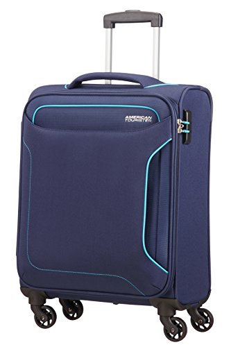 American Tourister Holiday Heat - Spinner Equipaje de Mano, 55 cm, 38 l, Azul (Navy)