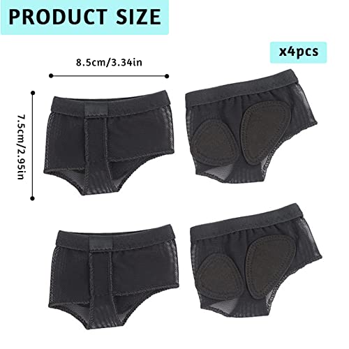 AMIJOUX 2 par de Tangas de Baile para Mujer Zapatos de Almohadilla de Pata de Danza del Vientre de Ballet Lírico Media Suela Zapatos Undies Profesionales Contemporáneos para Niñas Y Niños