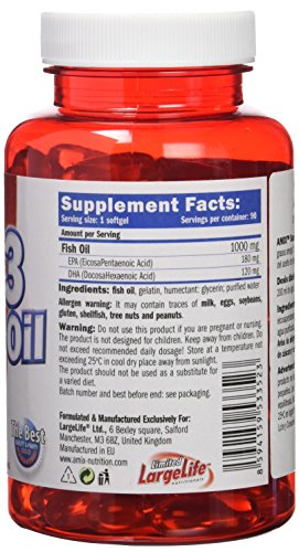 AMIX - Complemento Alimenticio con Omega 3 - Súper Omega 3 en Formato de 90 Cápsulas - Con Aceite de Pescado - Mejora la Circulación Sanguínea y Protege las Células del Estrés Oxidativo