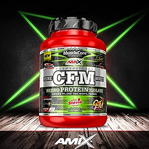 AMIX - Proteína Isolada - MuscleCore CFM Nitro 1 kg - Favorece el desarrollo muscular y acelera la recuperación - Contiene Enzimas Digestivas Aminogen - Proteína Whey en polvo - Sabor Milk Vainilla