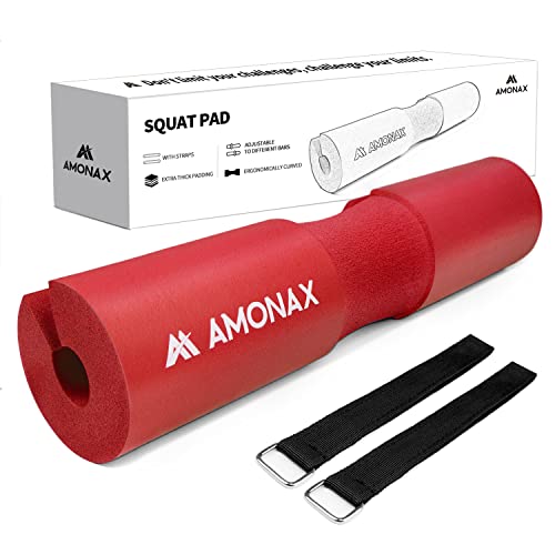 Amonax almohadilla barra gimnasio protector, Cuello y Hombros protección Almohadilla para Sentadillas y Empuje de Cadera, para ejercicios en casa y en el gimnasio, entrenamiento de fuerza y pesas