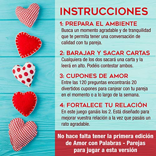 🧡 AMOR CON PALABRAS - Parejas - Sigamos conociéndonos. Juegos de Mesa para Dos Personas. Perfectos Regalos para San Valentin