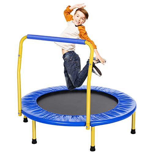 ANCHEER Mini Trampolín para Niños con asa, Pequeño Ejercicio y Gimnasio Trampolín para Bebé/Niño, Trampolines en Interiores y Exteriores