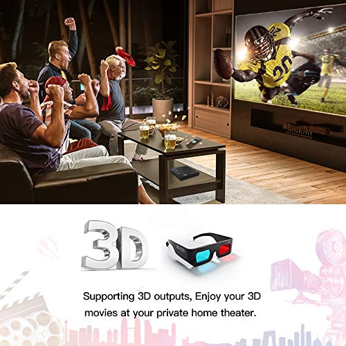 Android TV Box, Android 9.0 TV Box 4GB RAM/32GB ROM H6 Quad-Core Soporte 2.4Ghz WiFi 6K HDMI DLNA 3D Smart TV Box