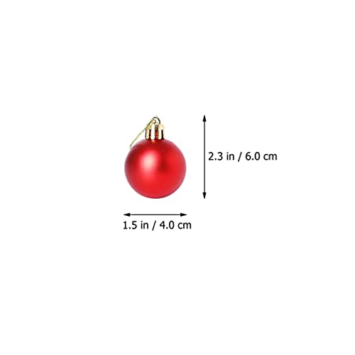 Angoily 50 Piezas de Adornos de Bolas de Navidad para Decoraciones de Árboles de Navidad 4CM de Adornos de Navidad Rojos Y Dorados Irrompibles Juego de Bolas para Decorar El Árbol de