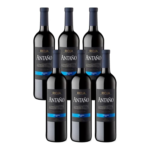 Antaño Crianza - Vino Tinto D.O Rioja - Pack de 6 Botellas x 750 ml