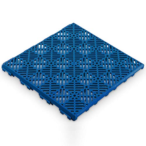 ANTIHUMEDADES Loseta de Polipropileno autoventilada Suelos de Piscinas, terrazas, tarima Flotante, cesped Artificial, macetas, perreras, trasteros. Fabricada en España. 30x30cm. (Azul)