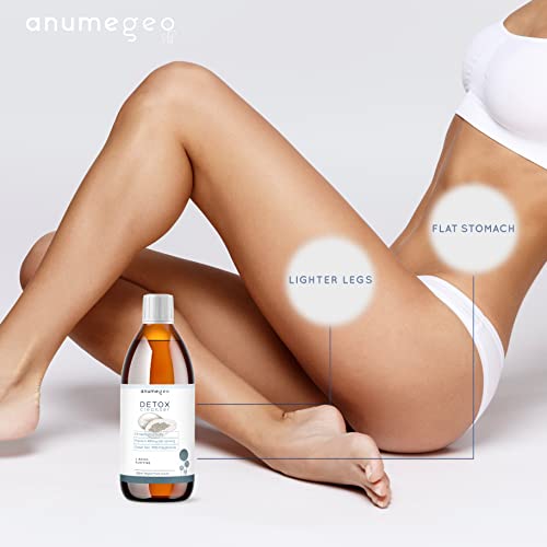 Anumegeo DETOX Cleanser Vegano 11 Hierbas y Frutas. Papaya, Alcachofa, Té Verde, Guaraná- Adelgazante, Depurativo Hígado, Diurético, Drenante-Solución líquida 500ml suministro 2 semanas