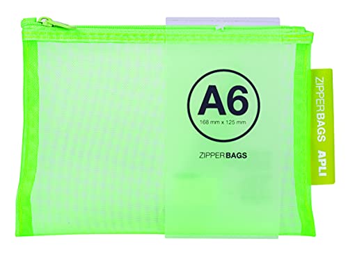 APLI 18024 - Bolsa nylon - Zipper bag - Portatodo nylon transpirable - A6-168 x 125 mm - Envío color aleatorio