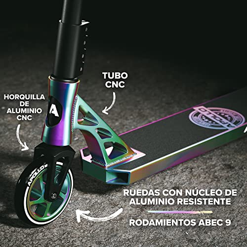 Apollo Stunt Scooter Genesis Pro - Stunt Scooter Pro robustos con rodamientos ABEC 9, Fun Scooter, Kick Scooter, Trick Scooter, Freestyle Scooter